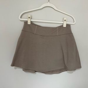 tan mini skirt